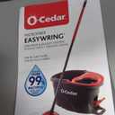 O-Cedar EasyWring Microfiber Spin Mop, Bucket Floor Cleaning System, Red, Gray, Standard