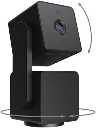 WYZE Cam Pan v3 Indoor/Outdoor IP65 1080P 360 Pan/Tilt/Zoom Wi-Fi Smart Home Security Camera with Motion Tracking for Baby & Pet, Color Night Vision, Works with Alexa & Google Assistant, Black