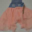 Toddler Kid Girls Irregular Lace Dress Sleeveless Metal Button Denim Tulle Tutu Patchwork Dress with Belt Toddler 5/6