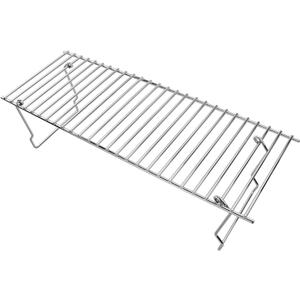 GRISUN Universal Grill Rack for Gas/Wood Pellet/Griddle/Smoker Grill, Warming Rack for Expand Cook Surface, Upper Rack with Foldable Leg Design, Chrome Plated Steel