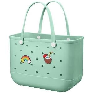 Baonat Beach Bag Rubber Tote Bag - Waterproof Travel Bag for Women Washable Tote Bag Handbag for Sports Beach Market Pool