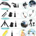 61 in 1 Action Camera Accessories Kit for GoPro Hero 13 12 11 10 9 8 7 6, Gopro Max, GoPro Fusion, Xiaomi, Insta360, DJI Osmo Action, AKASO APEMAN, Campark, SJCAM