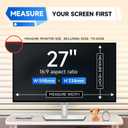 IPROKKO 2 Pack 27 inch Anti-Blue Light Monitor Screen Protector for 16:9 Widescreen, Removable Anti Glare Blue Light Blocking Screen Filter, Anti-UV Eye Protection PC Computer Film [Washable Wipes Clean]