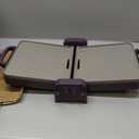 bella 10"x 20" Ceramic Fold-n-Store Dual Temp Griddle, Fits-anywhere Kitchenware, EverGood Ceramic Nonstick Coating, 2 Temperature Zones up to 400F, Dishwasher Safe Drip Tray, 1500 Watt, Plum