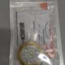 HILLHOME Mini Clock Insert 1-1/2 Inch (37 mm) Round Quartz Movement Miniature Clock White Face Gold Tone Bezel Roman Numerals Fit 35 mm Diameter Hole