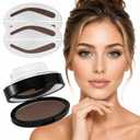 2Pcs Eyebrow Stamp Kit, Eyebrows in 5 Seconds, Achieve perfect results easily with Precise Application (DARK BROWN)