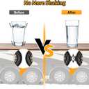 MYPIN Camper Wheel Chock Stabilizer, 2 Sets for RV Travel Trailer, with 8 Reflective Strips, Heavy Duty X-Shaped RV Stabilizer Wheel Chock Anti-Move Tire Wheel Chock