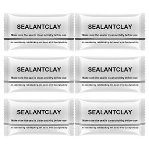 Waterproof Sealant Mastic, 6 Pack New Type White Seal Putty Waterproof Duct Seal Repair Sealing Clay, Quick Mending Mud for Drain Connection, Suitable for Wall Hole, Air Conditioning Hole Repair