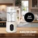 8 in1 Automatic Nut Milk Maker, 40oz Soybean Milk Machine, Homemade Almond, Oat, Soy, Plant-Based Milk and Non Dairy Beverages, 12 Hours Timer/Room Temp/Auto-Clean/Keep Warm/Boil/Low-Noise, Beige