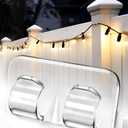 Hooks for Outdoor String Lights Clips: 26Pcs Heavy Duty Light Hook with Waterproof Adhesive Strips - Outside Clear Cord Holders for Hanging Christmas Lighting - Outdoors Sticky Clip