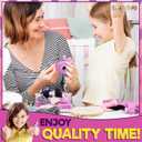 CRAFTILOO 3Pcs of Embroidery Punch Needle kit for Kids Mini Pillows Googly Heart Owl Rainbow Needlepoint Craft Embroidery Pen Needle Punch Kit Art Punch Needle Yarn (10cm, Pink)