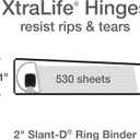 Oxford 3 Ring Binders, 2 inch ONE-Touch Easy Open D Rings, 3-Sided View Binder Covers, Binders for School, Xtralife Hinge, Non-Stick, PVC-Free, Natural Pastel, 530-Sheet Capacity, 4 Pack (79923)