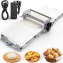 Electric Folding Dough Sheeter Machine, Stainless Steel Dough Machine Adjustable Thickness 0.2-30mm for Bread Pizza Croissants Marzipan Puff Pastry(Electric)