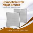 5 Layer Aluminum Grease Range Hood Filters with Stainless Steel Edge Compatible with Broan 97017415 S97017415 13-3/4 x 14 Inch 2 Pack
