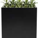 Tall Rectangular Removable Planter for Indoor or Outdoor Terraces, Porches, Durable All Weather, Garden, Modern Design, for Plants, Flowers(Cube)