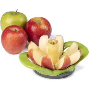 PrepWorks by Progressive Dishwasher Safe 8-Slice Apple Slicer and Corer with Attached Safety Cover (Green)" (5.25 x 7.25 x 2 Inch)