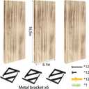 Wood Floating Shelves for Wall Set of 3, Floating Shelves with Storage, Shelves for Room Wall Decor for Bedroom, Bathroom, Living Room, Office (Brown, 16.5")
