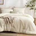 Bedsure Full Size Comforter Set Cream, Waffle Breathable Bedding Set, All Season Comforter with 3 Pieces, 1 Waffle Weave Comforter (86"x82") and 2 Pillowcases (20"x26")