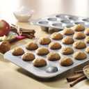 USA Pan Bakeware Mini Cupcake and Muffin Pan, Nonstick Quick Release Coating, 24-Well, Aluminized Steel