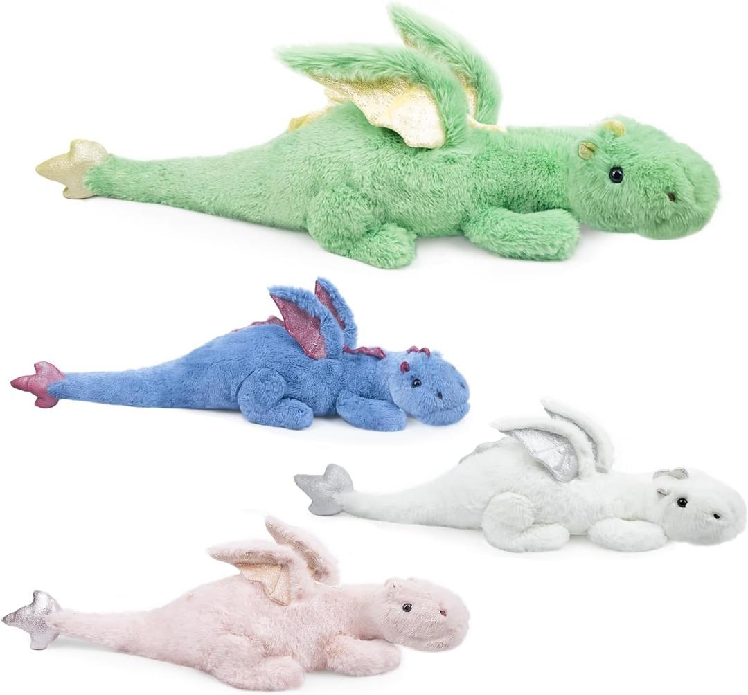 Trsnyl Green Dragon Stuffed Animal 2Lbs 27.5", Small Soft Dragon Plush Toy for Kids and Adults, Sturdy Fluffy Plushie Pillow for Comfort and Relaxation