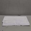 Deconovo Decorative Throw Pillow Covers（Covers ONLY, No Inserts）- Set of 4 Soft Linen Cushion Covers, 18x18 Inch, Green & Machine Washable Pillowcases for Sofa, Bedroom, Living Room Décor, White