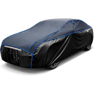 JOYTUTUS Hail Protector Car Cover for Sedan (186-193 in), Thick EVA Padded Anti-Hail Cover, Waterproof All Weather Hail Protection Car Cover