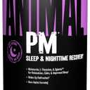 Animal PM - Sleep Aid for Adults Non-Habit Forming Relaxation Enhancer and Mood Support with Melatonin, L-Theanine, Zylaria, Zinc, Magnesium, Vitamin B6, GABA + AKG Anabolic Stack Supply, 30 Count (EXP 07/01/27)