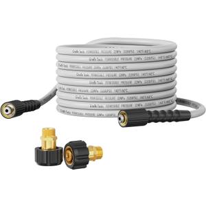 Giraffe Tools Pressure Washer Hose 50FT 1/4", 3200 PSI Power Washer Hose for Replacement, Kink Resistant High Pressure Washing Hose Extension with M22-14mm Fittings, 2 Quick Connectors