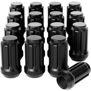 Orion Motor Tech M10x1.25 Lug Nuts, ATV Lug Nuts Compatible with Honda Kawasaki Suzuki Yamaha Can-Am Bombardier Arctic Cat, 10mmx1.25 Wheel Lug Nut Set, Set of 16 (Black)