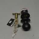 BESTTEN Keyed Entry Door Knob, Entrance Door Lock, Standard Ball, All Metal, Matte Black