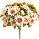 Fake Sunflowers Artificial Flowers Bulk - 18In Fall Sunflowers Large Artificial Sunflowers with Stems Realistic for Indoor Outdoors Home DecorWhite,2Pcs