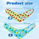 Reginary 4 Pack Dog Ice Bandanas Summer Instant Cooling Bandanas for Dog Neck Wraps Hawaiian Fruit Breathable Cooling Scarf for Pet Summer Hunting Training Hiking Camping Outdoor Activities(M)