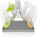 Baby Bottle Drying Rack, Space Saving Bottle Drying Tree Rack with Drainboard for Cups, Mugs and Glass, Sports Bottle, Holds Up to 15 Baby Bottles Foldable,Stainless Steel,