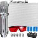 Blue Led Outdoor Flashlight, Designed for Nighttime Trail Navigation, Astronomical Observation, and Camping. Rechargeable and Comes with an Aluminum Case.