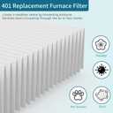2-Pack 401 Replacement Filter Compatible with AprilAire 2400, Space-Gard 2400 Whole-House Air Purifier, MERV-10 Furnace Filter, 16x25x6 Air Filter