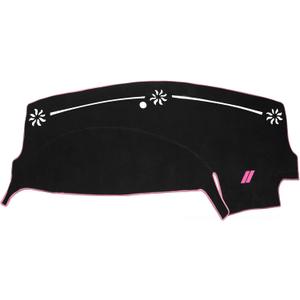 YOSRTER Dashboard Cover for Dodge Charger Accessories 2011-2021 2022 2023 Non-Slip Carpet Pad Dash Cover Mat No Glare UV Rays Blocker Sunshade Protector(Pink Edge Pink Trim)