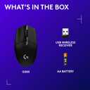 Logitech G305 Lightspeed Wireless Gaming Mouse, Hero Sensor, 12,000 DPI, Lightweight, 6 Programmable Buttons, 250h Battery, On-Board Memory, Compatible with PC, Mac - Black