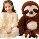 IKASA Giant Sloth Stuffed Animal Hanging Three Toed 30" Plush Toy, Large Big Jumbo Soft Toys, Huge Size Cute Fluffy Plushy Plushie, Gifts for Kids