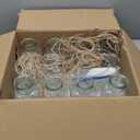 12 Pack Glass Flower Vases with Rope,Brajttt Vintage Bud Vases in Bulk,Mason Jars for Centerpieces,Flower Vase for Centerpieces and Tag for Weddings,Home Decor & DIY Projects