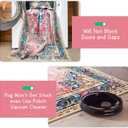 Area Rug 6x9 for Living Room Pink Boho Rug Vintage Rug Non-Slip Washable Low Pile Foldable Large Rugs for Bedroom Dining Room Indoor Floor Carpet