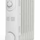 Comfort Zone Electric Oil-Filled Radiant Radiator Space Heater, Never Refill, Adjustable Thermostat, Tip-Over Switch & Overheat Protection System, Ideal for Home, Bedroom, & Office, 1,200W, CZ7007J
