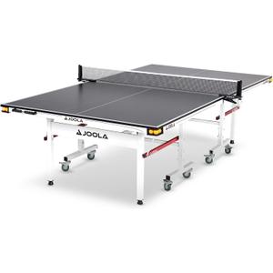 JOOLA Rally TL Professional MDF Indoor Ping Pong Table w/Quick Clamp Table Tennis Net & Post Set - 10 Minute Easy Assembly - Corner Ball Holders - Tournament Quality - Includes Playback Mode (18mm, Standard)
