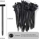 100 Pack Heavy Duty Nylon Zip Ties with Mounting Buckles, Self-Locking Cable Fasteners for Car & Home