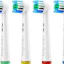 Compatible with Braun Oral B Replacement Heads, 4 Pack Oral B Refill Brush Heads, Braun Replacement Heads for Sensitive Gums and Deep Cleaning
