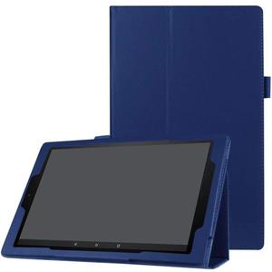 Tablet Cover for Amazon Kindle Fire HD10 7th 9th Generation(2017/2019 Release), Ultra Slim Folio Stand Lightweight Leather Case for Kindle Fire HD 10 7th 9th Gen 10.1" (Li-Dark Blue)