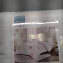 Intelligent Design Kids Full Comforter Set for Girls, Tufted Chenille Floral Comforter Set Queen, Lightweight Polka Dot Reversible Bed Set, Shams, Pillow, Gracie, Full/Queen White/Purple 4 Piece