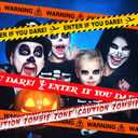 4 Pcs Zombie Area Caution Tape - DO NOT CROSS, 3 Inch x 120 Ft, Scary Halloween Zombie Decorations, Warning Barricade Safety Tape for Haunted House Party Danger Zone