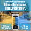Portable Air Conditioner & Heater Combo used in Summer and Winter for Bedroom Home Office Large Room with Ice Packs,Water Tank,Timer(White)
