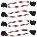 8 Pack Fuel Injector Kits Pigtail Connector Replacement for Ford F Series 150 1999-2016 250 1999-2013 Crown Victoria 1999-2011 Mustang 2002-2013, EV6 EV14