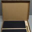 Portable Slant Board for Calf Stretching, 350 Lbs Weight Capacity, Adjustable Wooden Incline Board for Calf Stretcher, Physical Therapy Equipment for Leg, Knees, Heel, Ankle (Black)